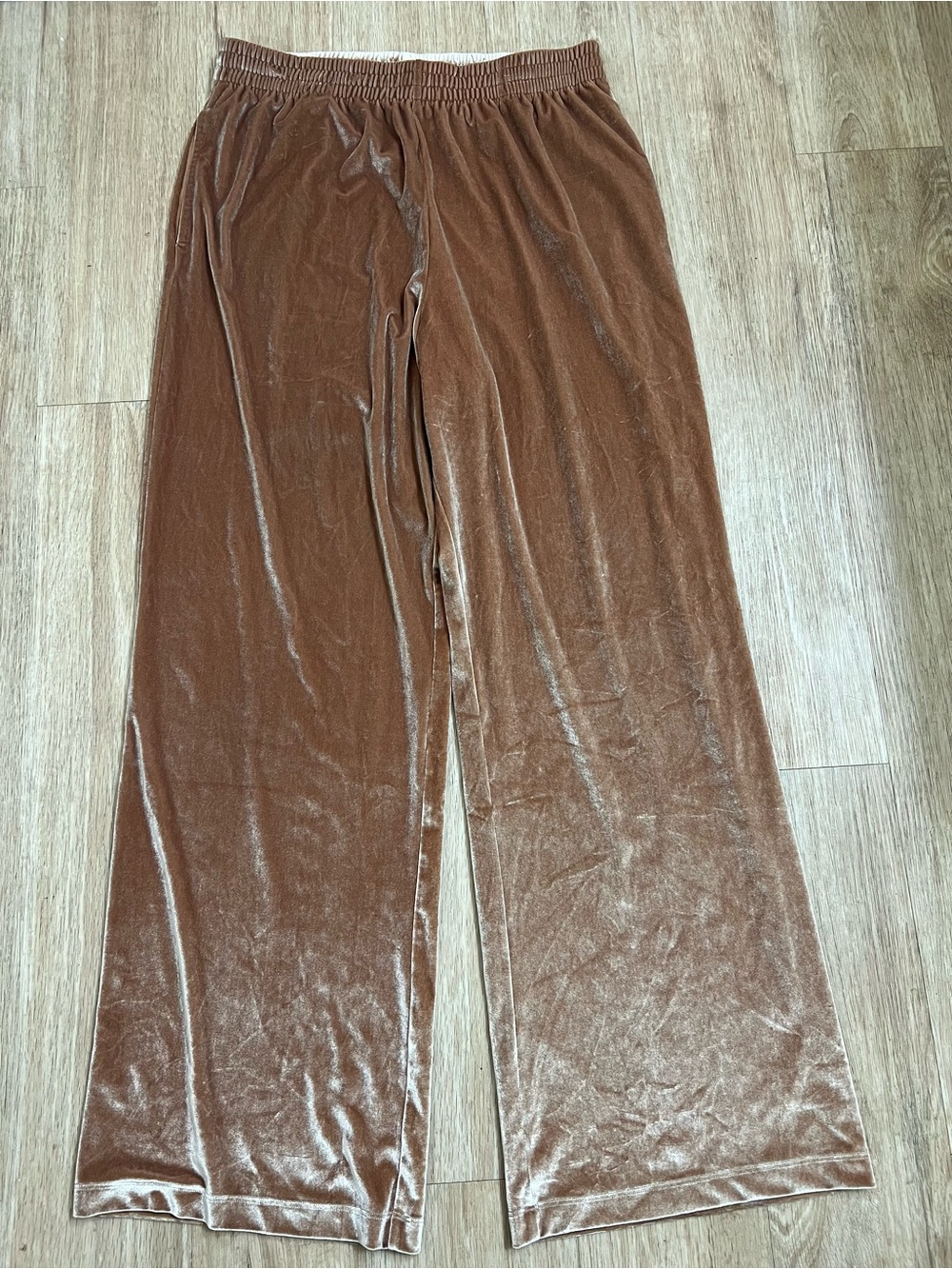 PINK Victoria's Secret Brown Velvet Wide-Leg